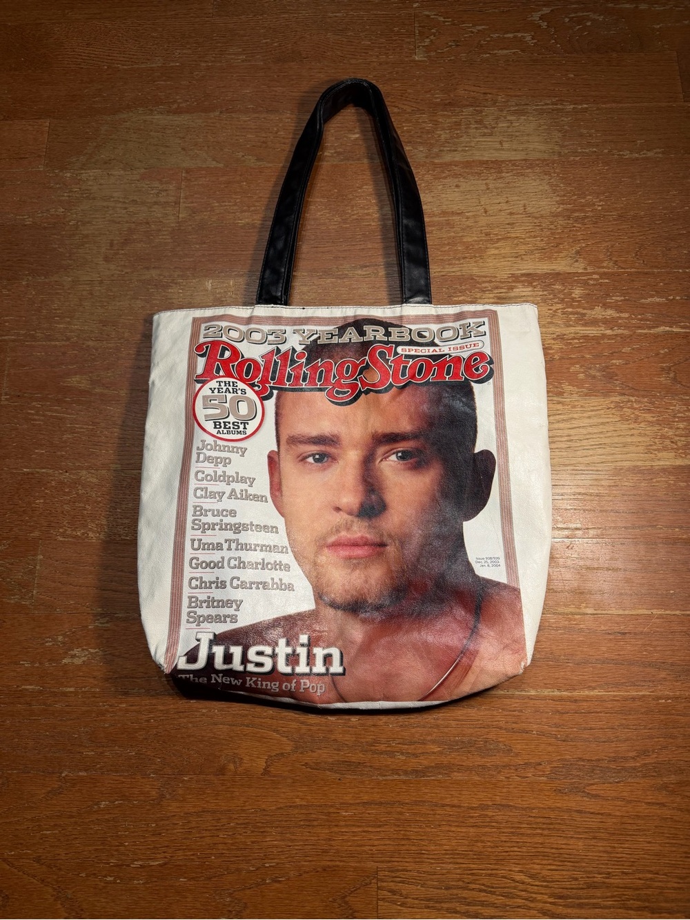 Y2K Rolling Stones Justin Timberlake 2003 Year Book Tote Bag